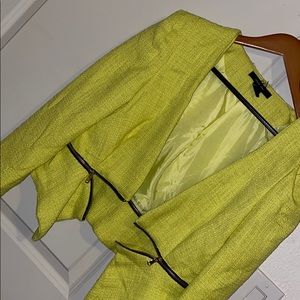 Neon zipper blazer